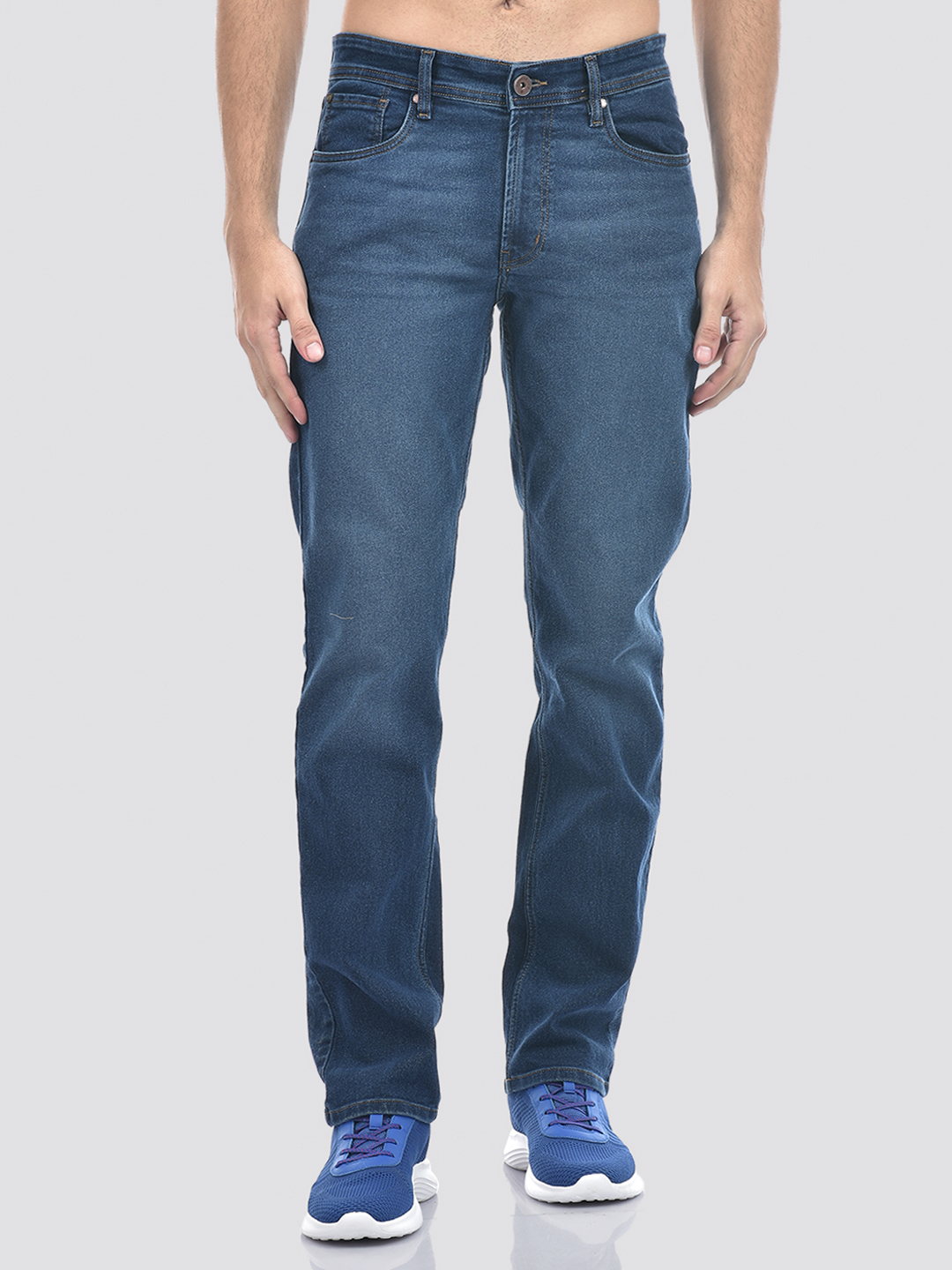 Numero Uno Men Mid Blue Regular Fit Mid Rise Sustainable Jeans